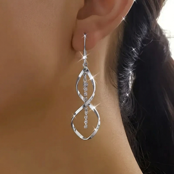 スパイラル ドロップピアス